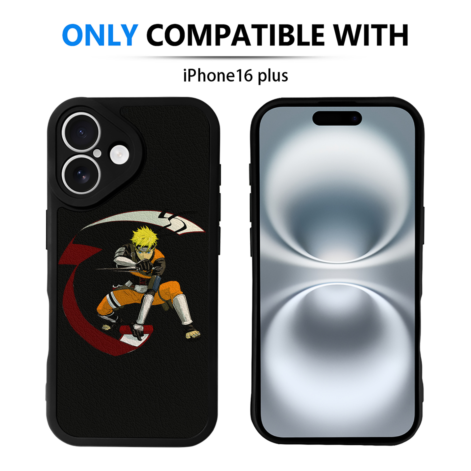 （画像用） NARUTO -ナルト- うずまき ナルト Uzumaki Naruto 【iPhone 16シリーズ対応】シリコンスマホケース（レザー調） 材質：シリコン